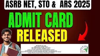 ASRB NET Admit Card 2025