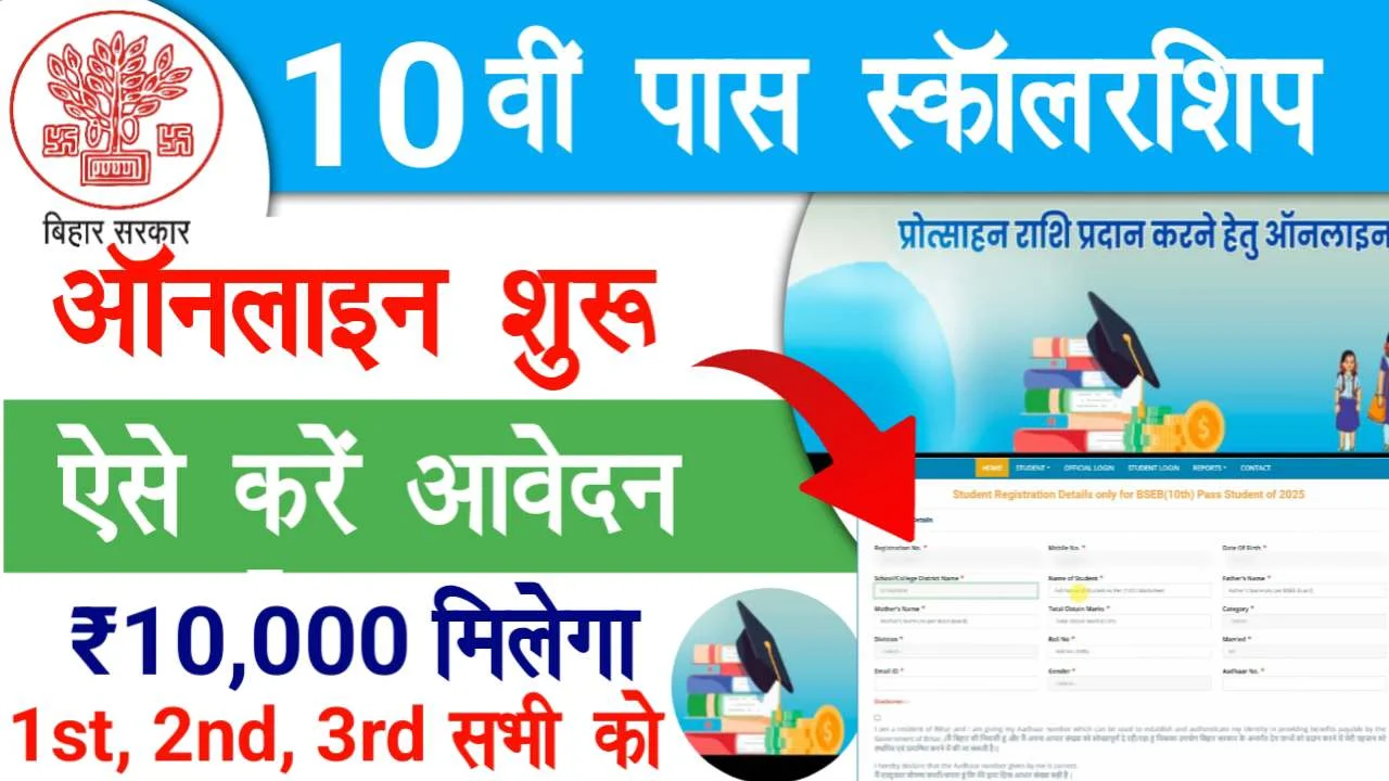 Bihar Board 10th Pass Scholarship 2026 Apply Online