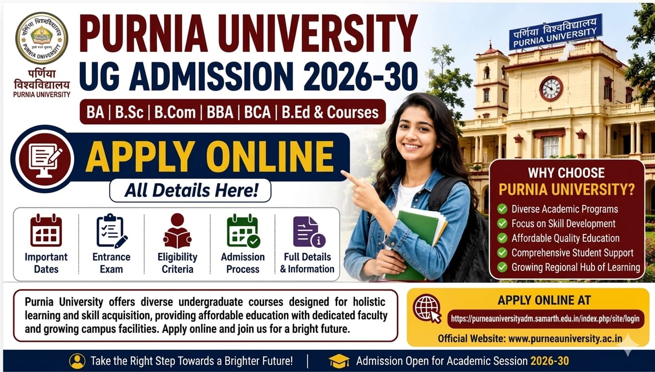 Purnea University UG Admission 2026-30 Apply Online