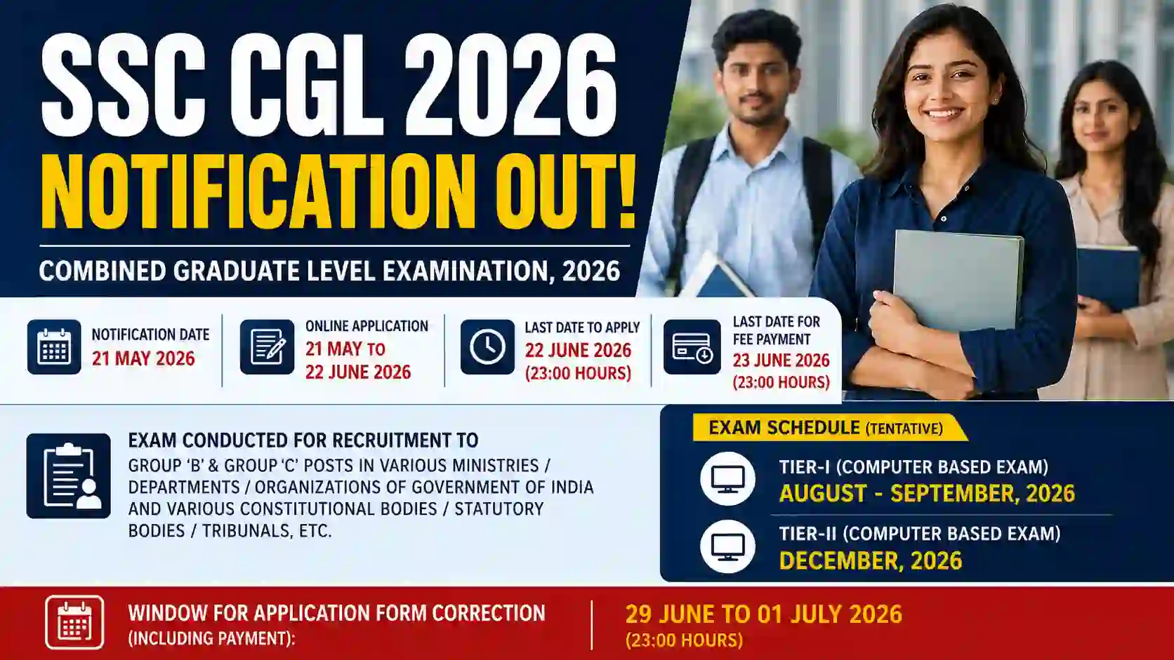 SSC CGL Recruitment Apply Online 2026