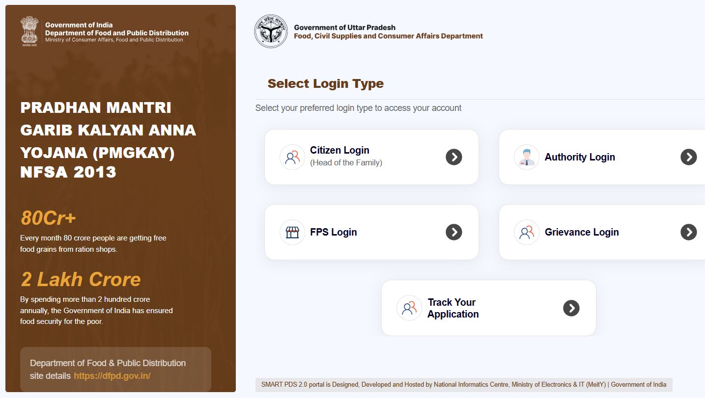 Uttar Pradesh Smart Pps New Ration Card Apply Online 2026