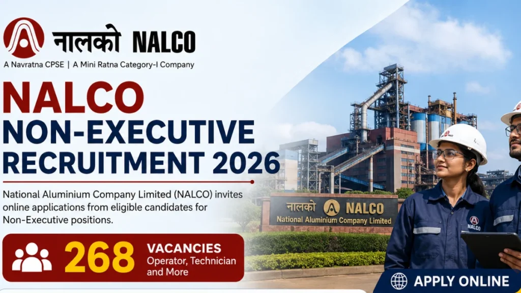 NALCO Non Executive Recruitment Online Apply 10th Pass 2026