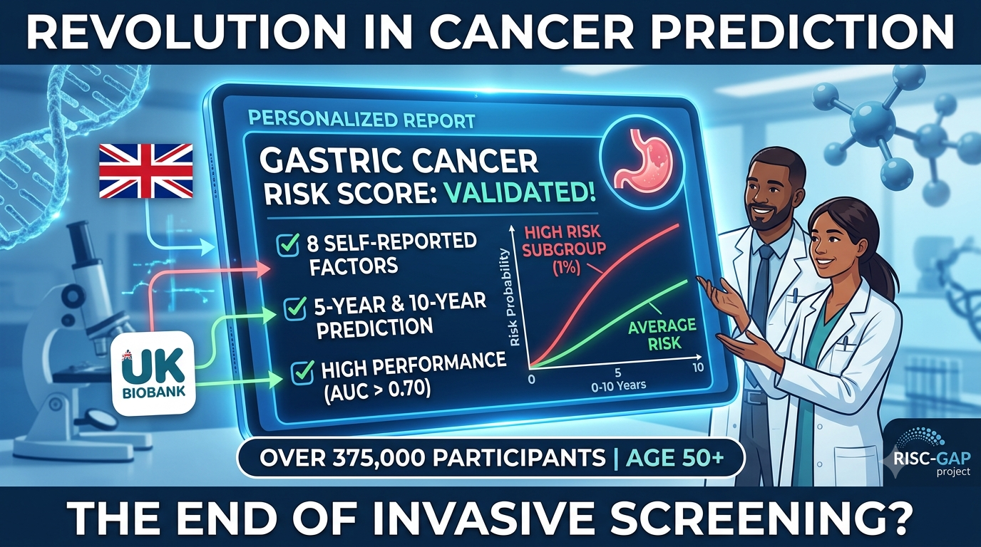 New Non-Invasive Gastric Cancer Risk Score Validated in UK Biobank Study